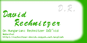 david rechnitzer business card